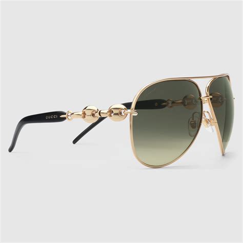 gucci gold sunglasses